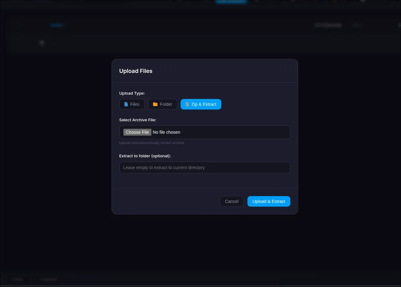 Extracting Automad zip