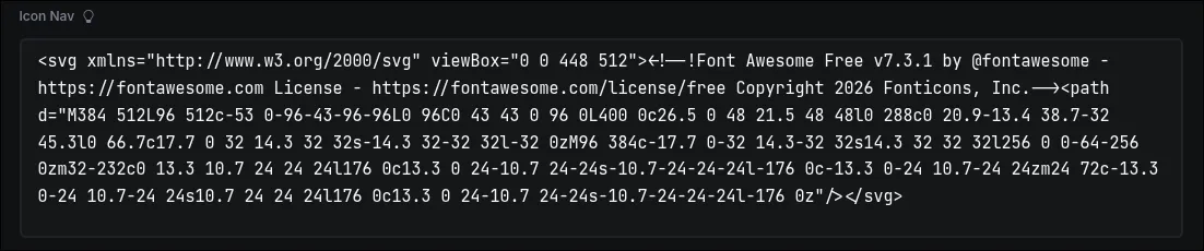 SVG HTML from Font Awesome